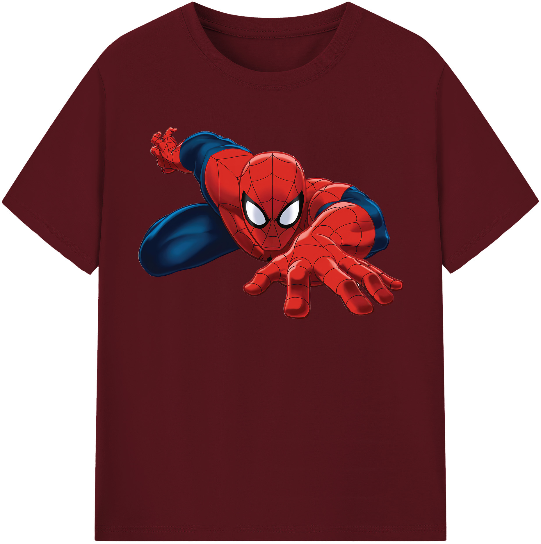 （画像用） Spider Man スパイダーマン 綿100％半袖Tシャツ（フロントプリント）